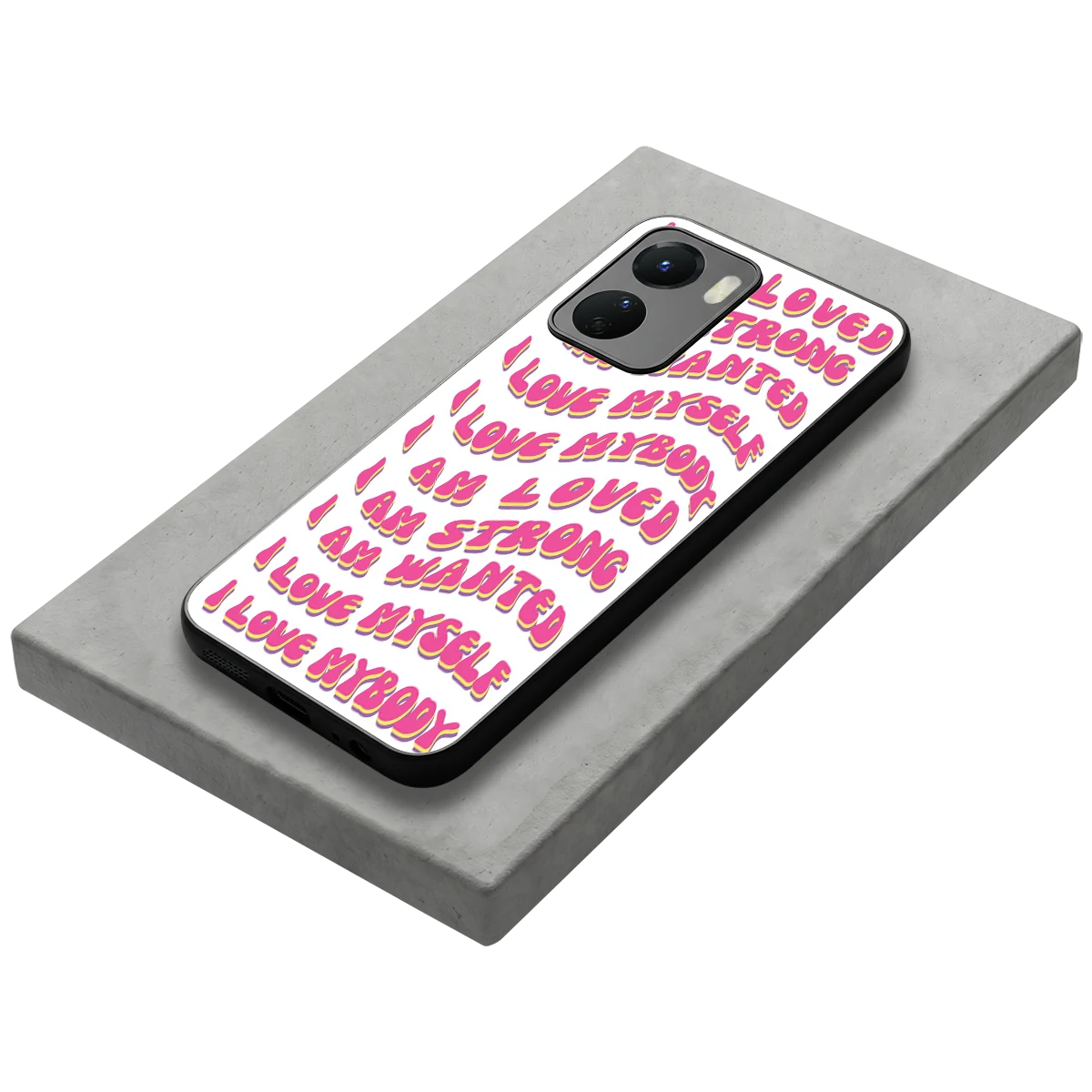 Affirmation stylish phone case for vivo y16 | glossy glass and slim fit