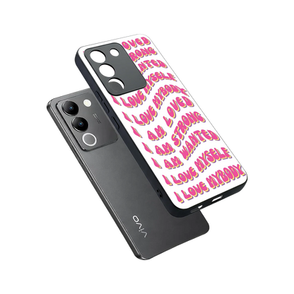 Affirmation sleek vivo y200 5g cover with tempered glass back and TPU edges