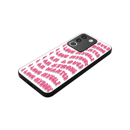 Affirmation stylish phone case for vivo y200 5g | glossy glass and slim fit