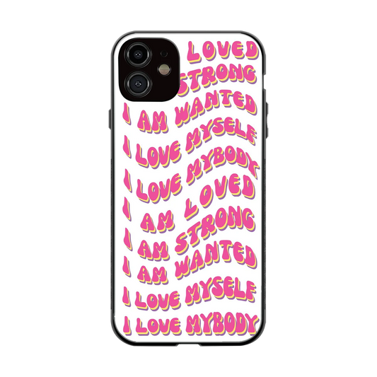 Affirmation back phone cover | glass case for iphone 11