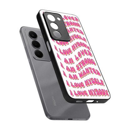 Affirmation sleek redmi 15 5g cover with tempered glass back and TPU edges