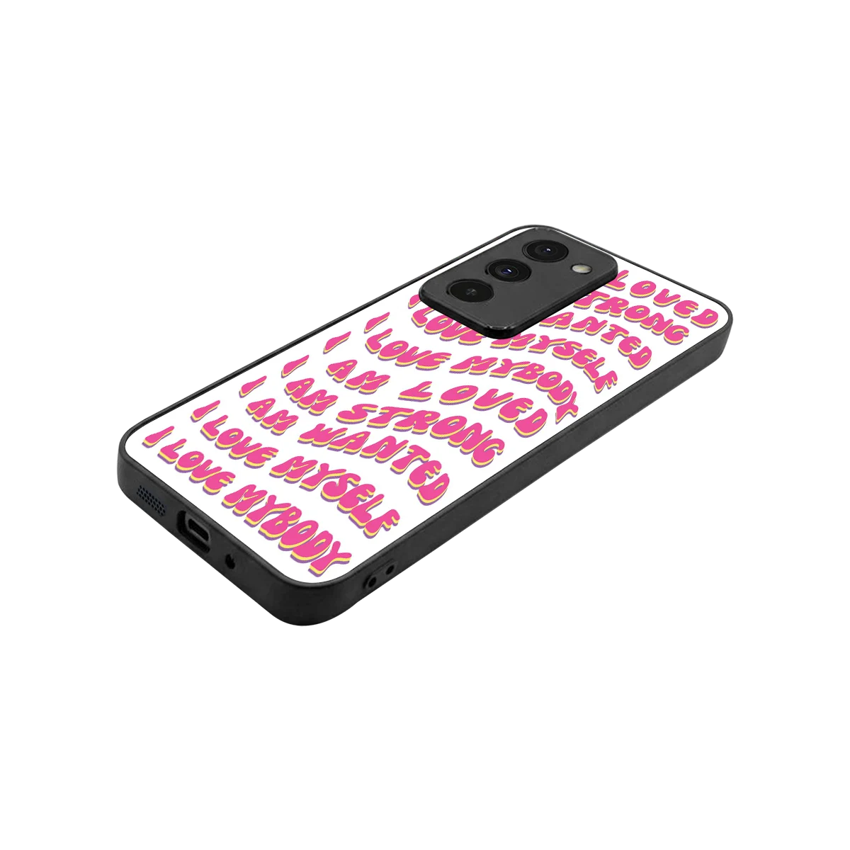 Affirmation stylish phone case for redmi 15 5g | glossy glass and slim fit
