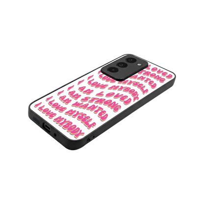 Affirmation stylish phone case for redmi 15 5g | glossy glass and slim fit