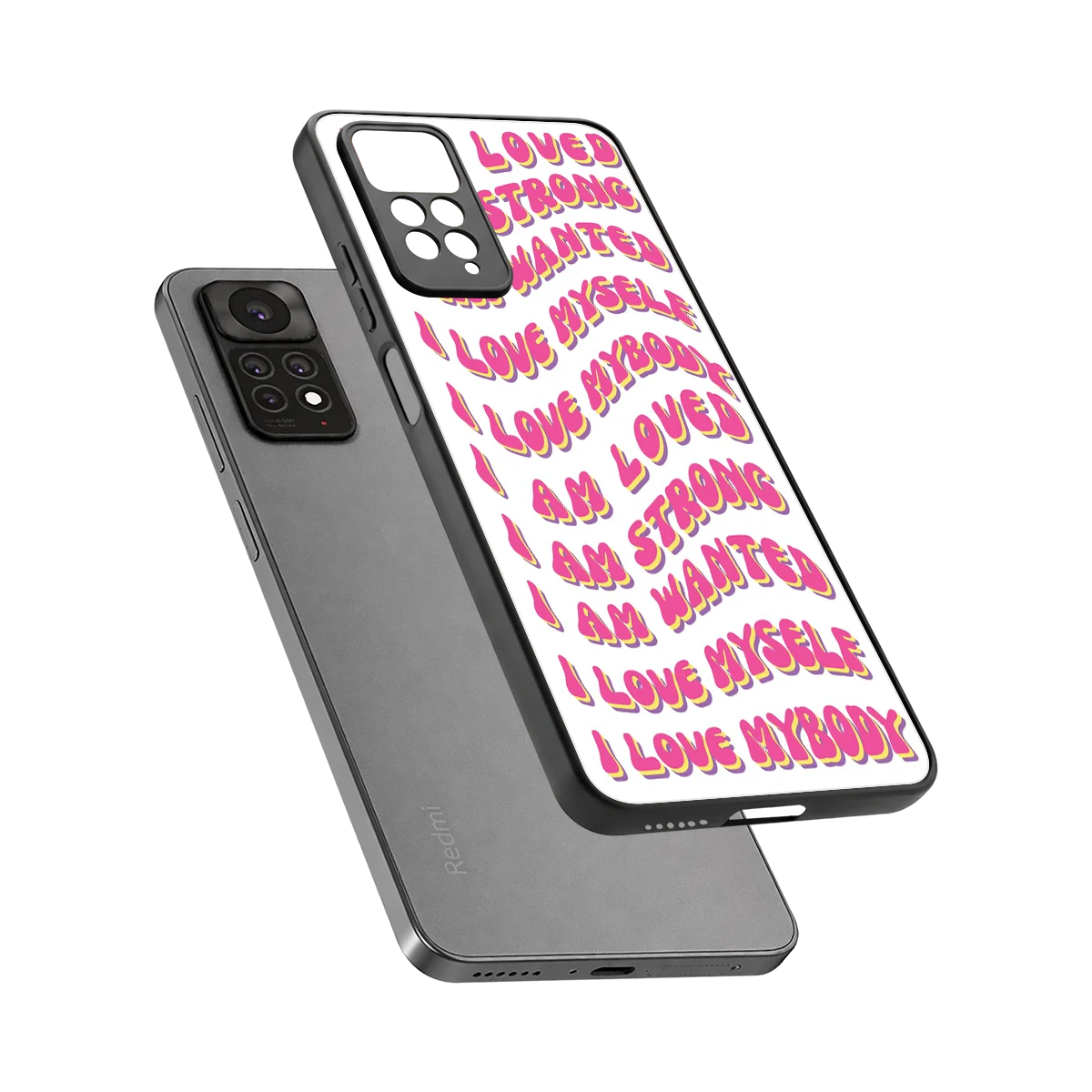 Affirmation sleek redmi note 11 pro cover with tempered glass back and TPU edges