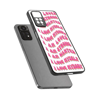 Affirmation sleek redmi note 11 pro cover with tempered glass back and TPU edges