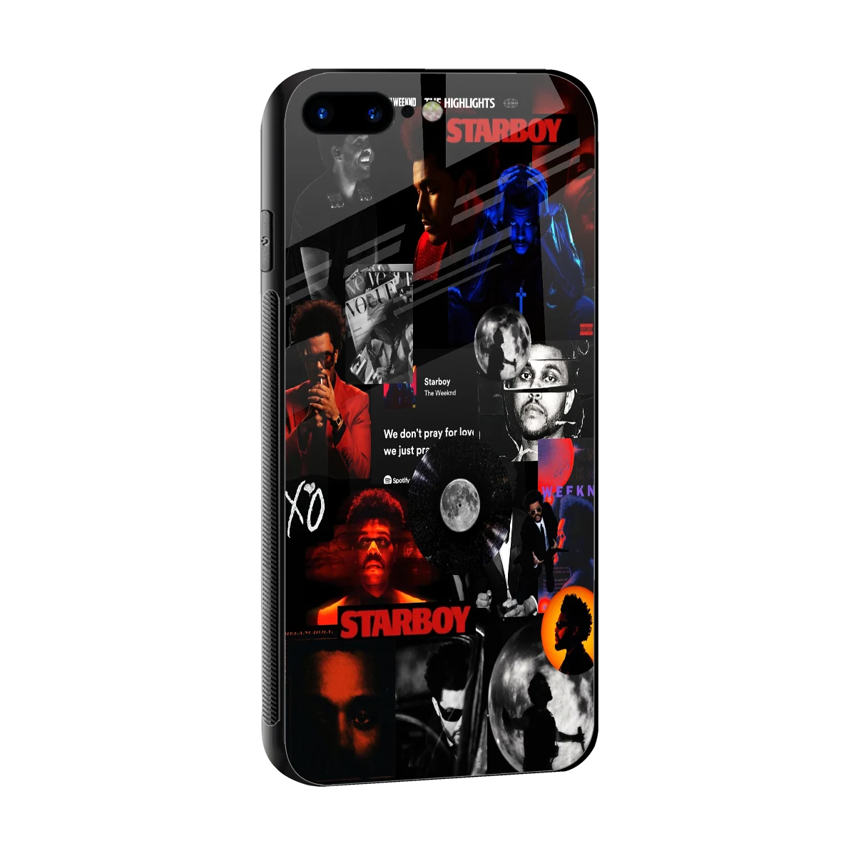 After Hours sleek iphone 7 plus cover with tempered glass back and TPU edges