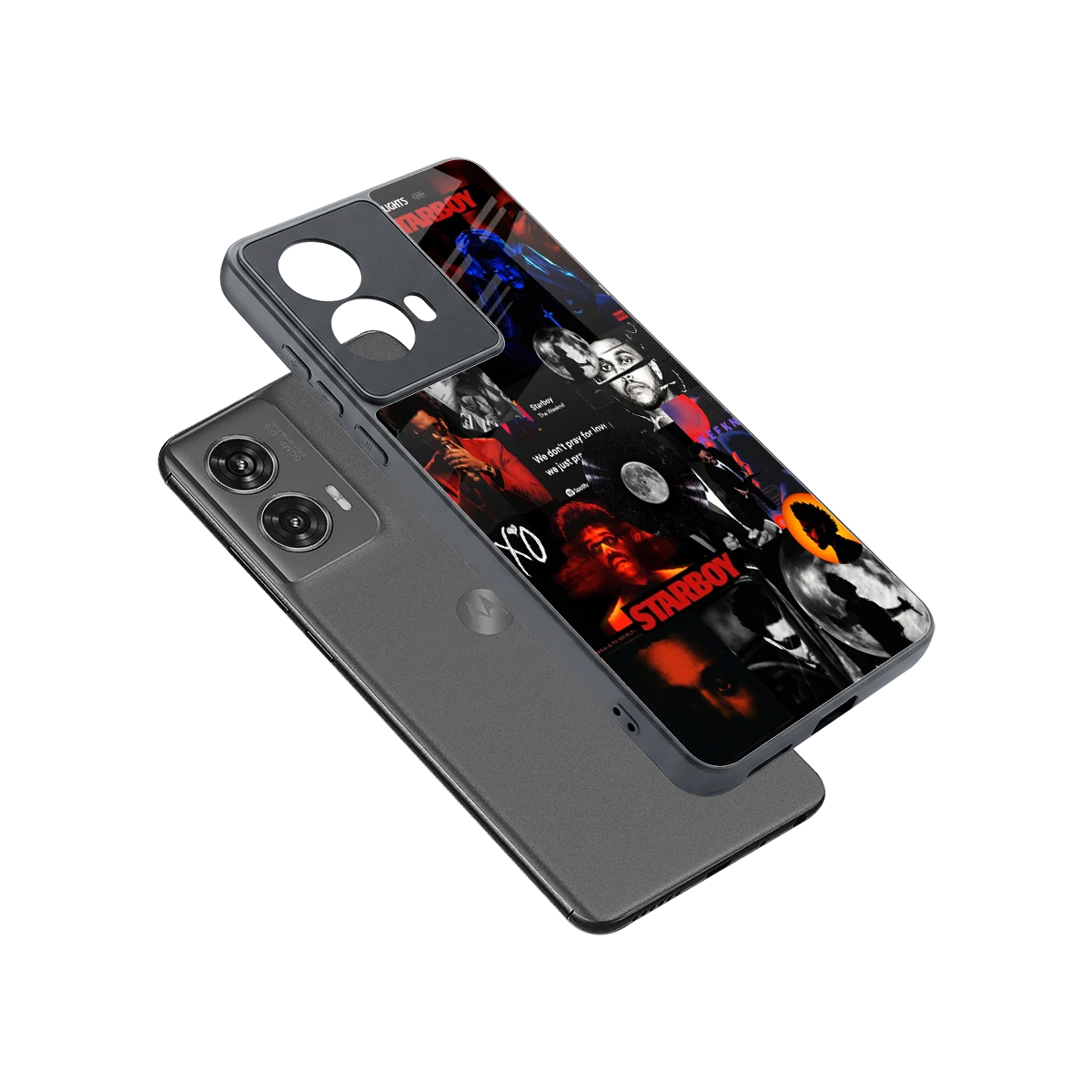 After Hours sleek motorola edge 50 fusion cover with tempered glass back and TPU edges