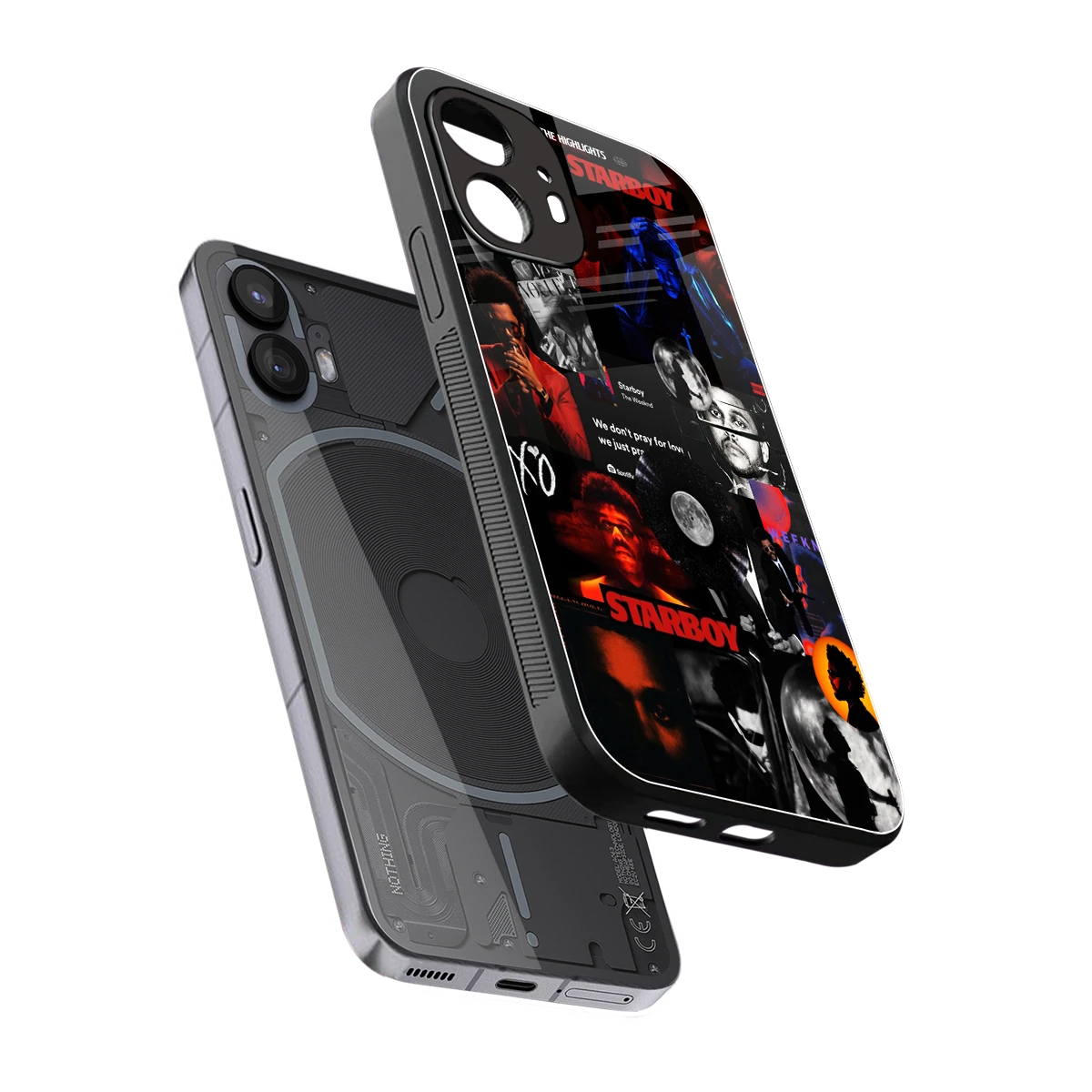 After Hours sleek nothing phone 2 cover with tempered glass back and TPU edges