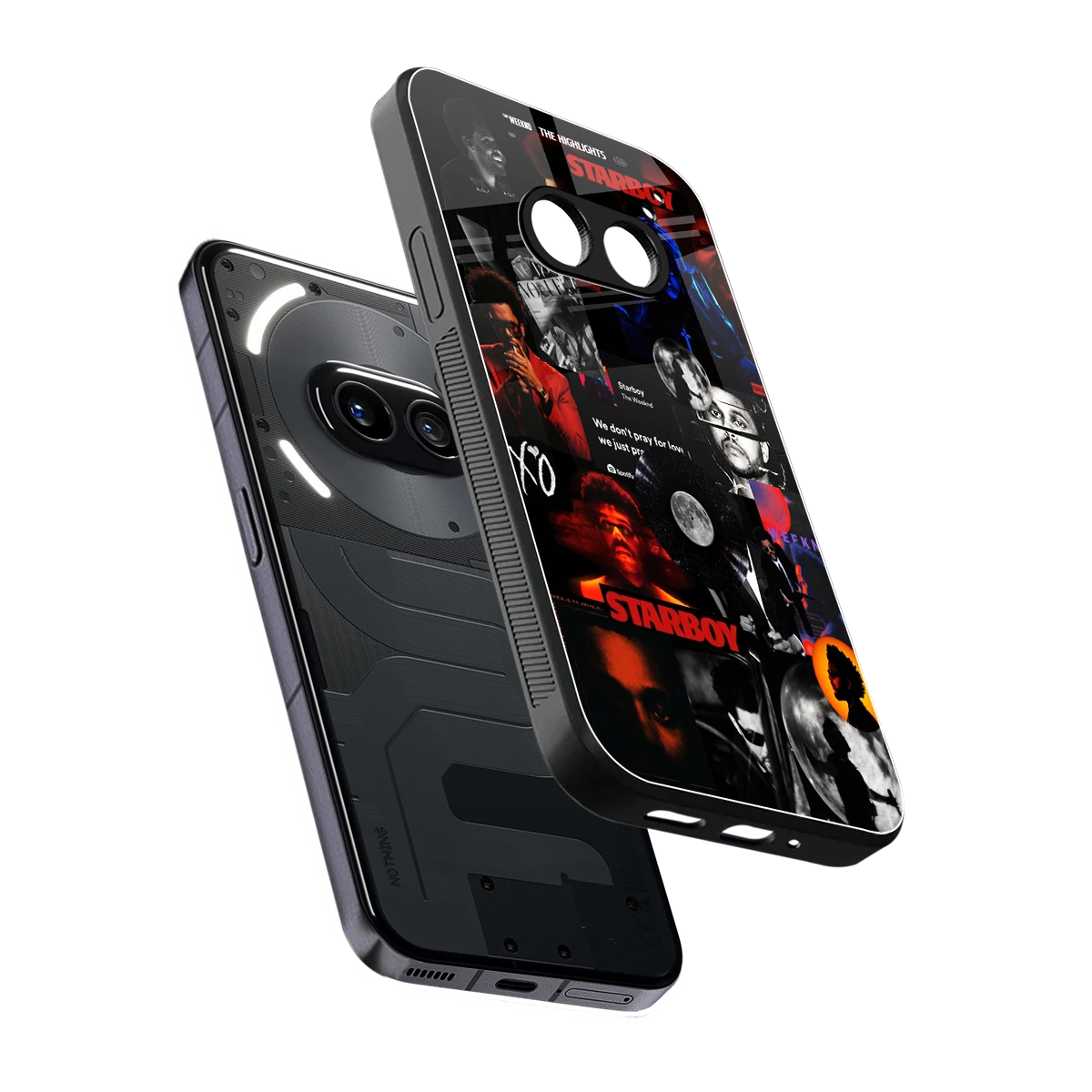 After Hours sleek nothing phone 2a cover with tempered glass back and TPU edges