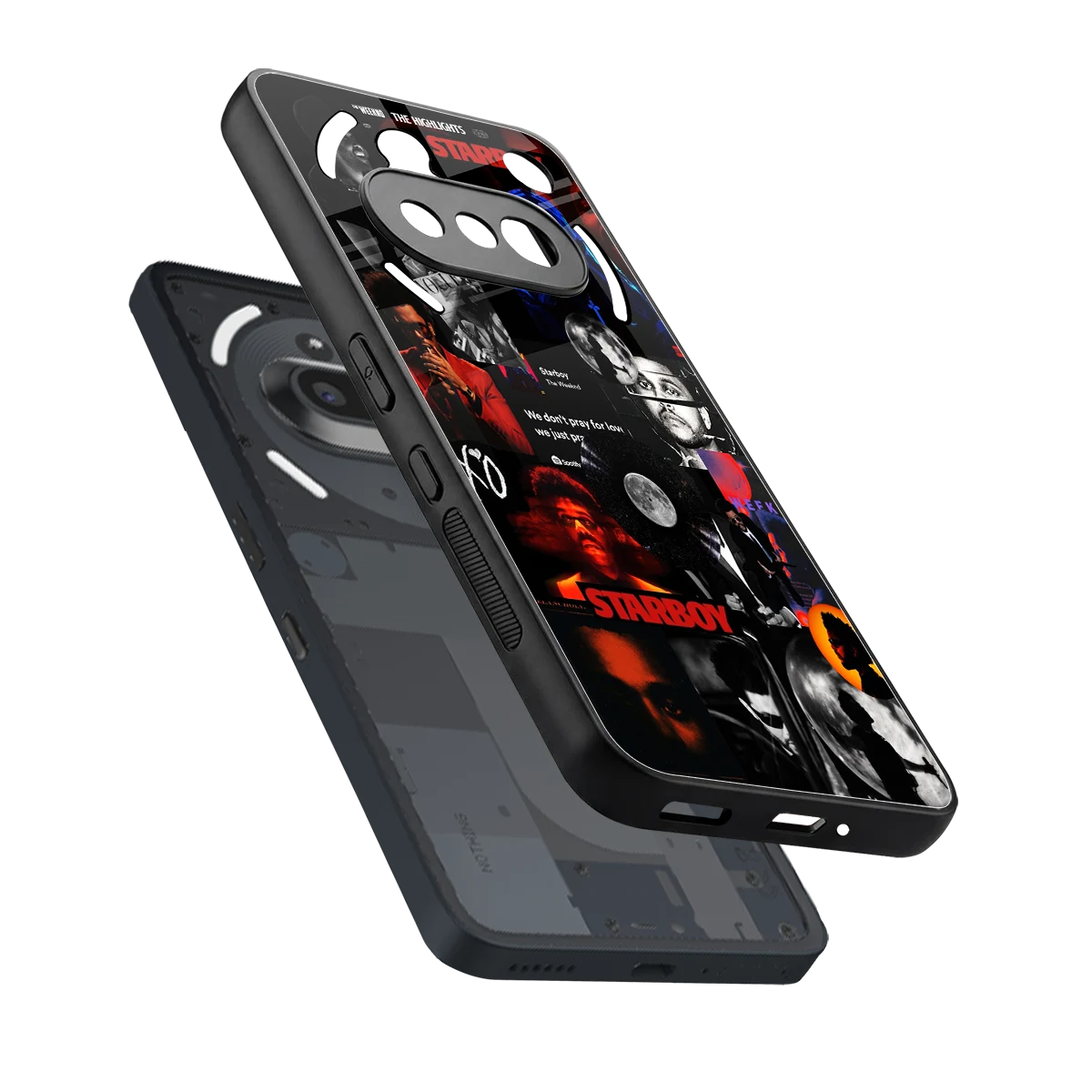 After Hours sleek nothing phone 3a cover with tempered glass back and TPU edges