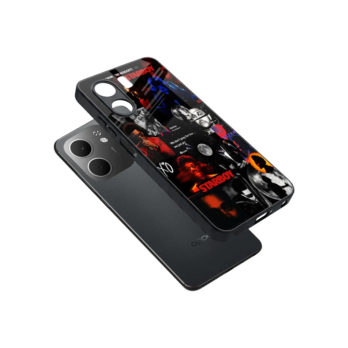 After Hours sleek oppo a5x 5g cover with tempered glass back and TPU edges