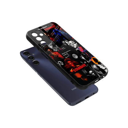 After Hours sleek samsung galaxy m14 5g cover with tempered glass back and TPU edges