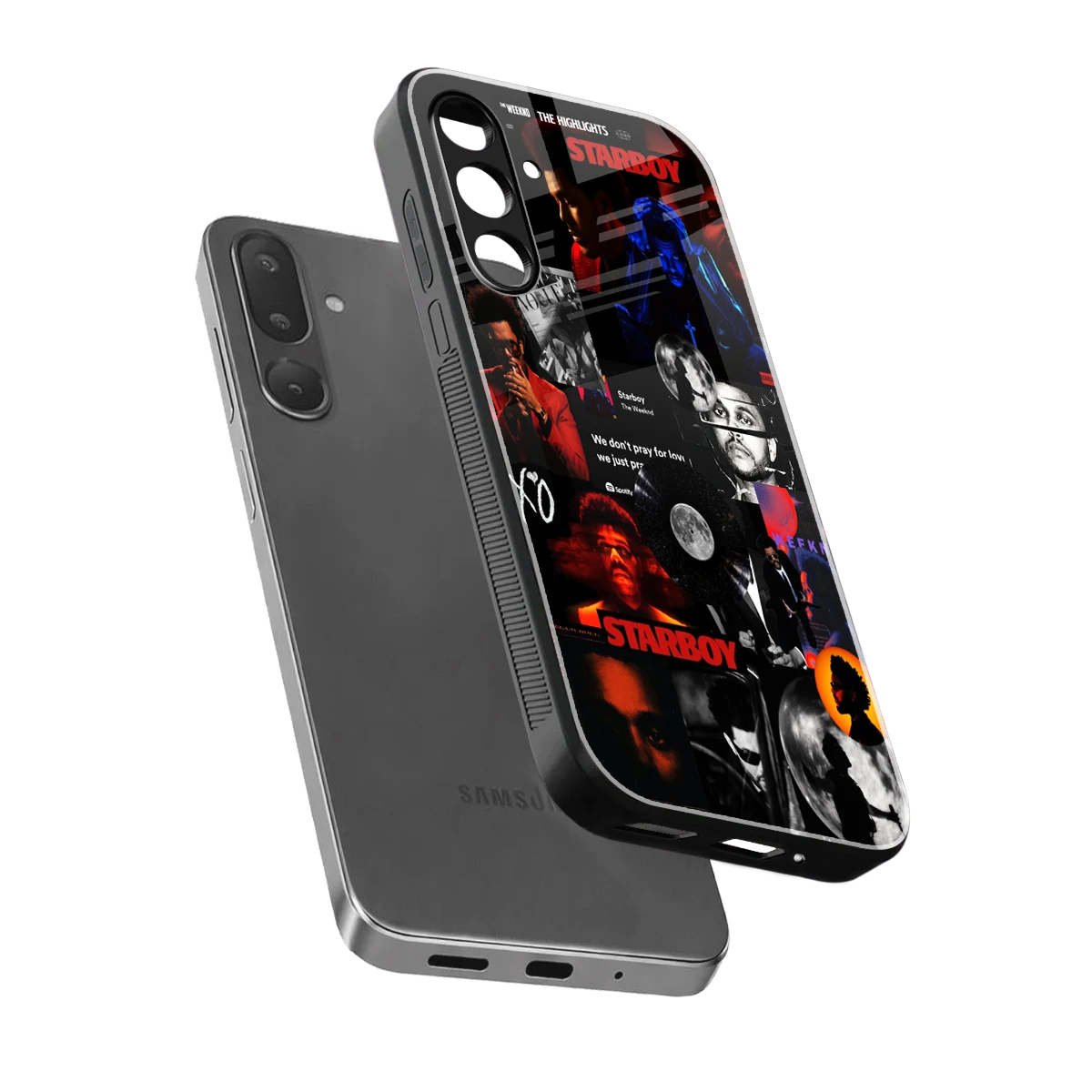 After Hours sleek samsung galaxy m16 5g cover with tempered glass back and TPU edges