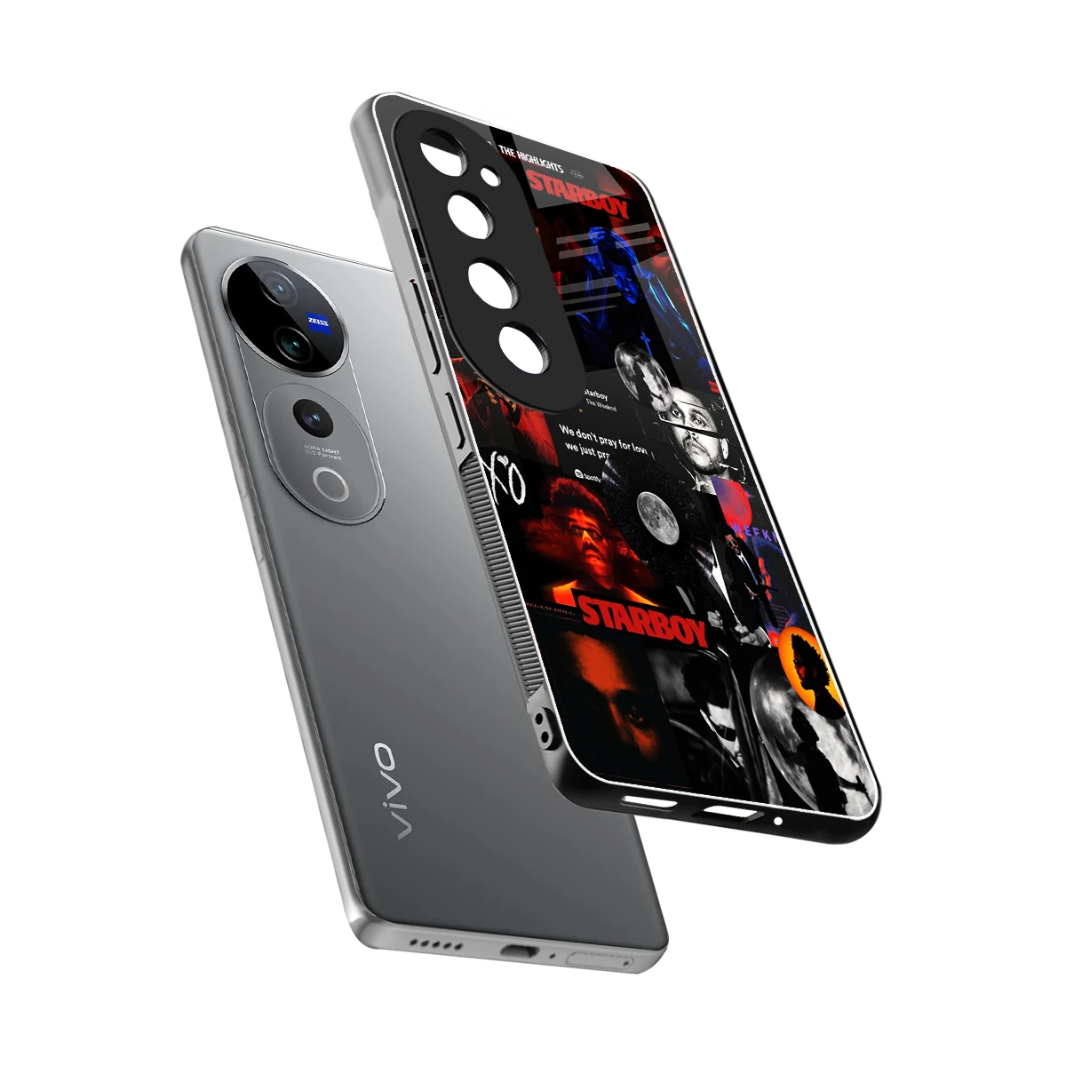 After Hours sleek vivo v40 pro cover with tempered glass back and TPU edges