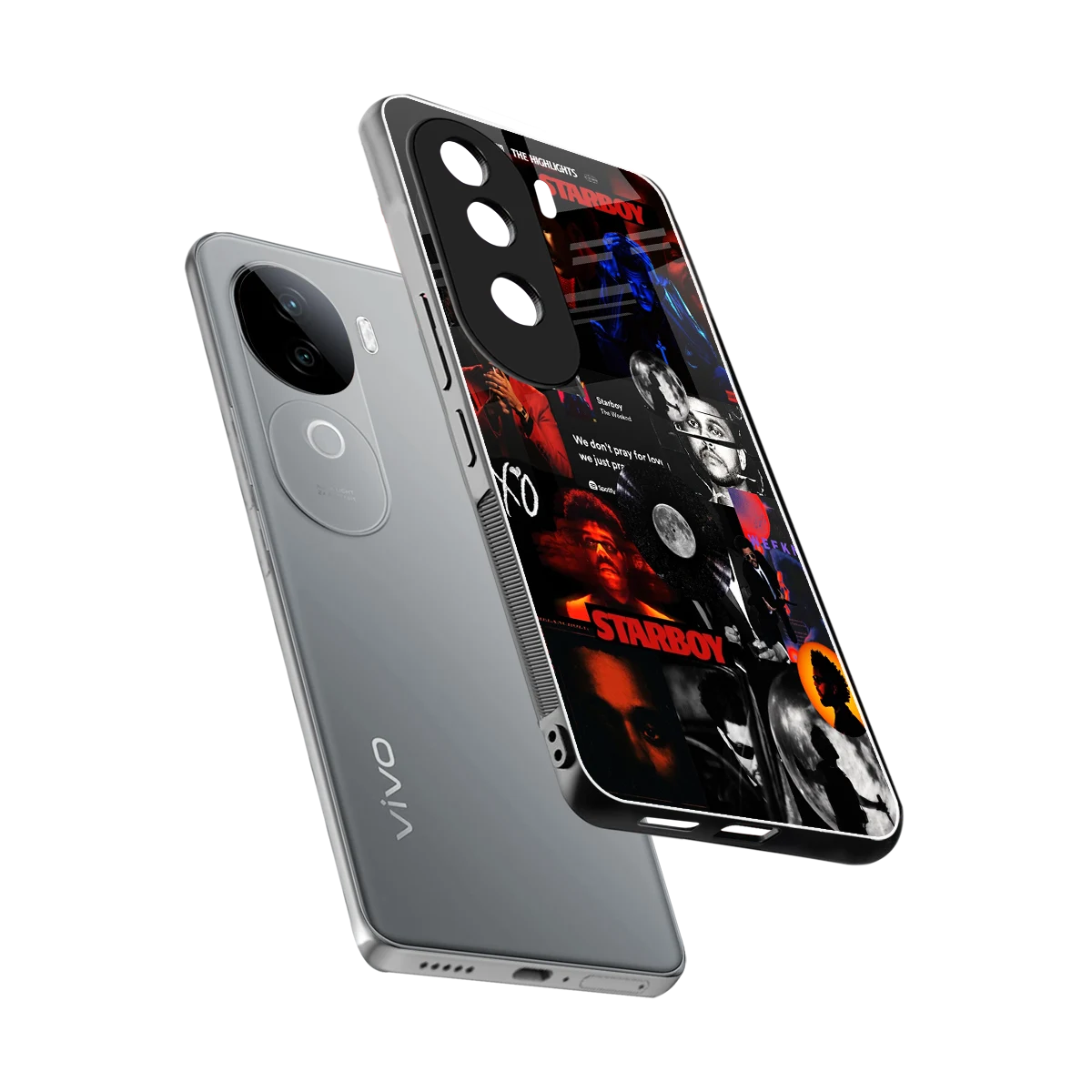 After Hours sleek vivo v40e cover with tempered glass back and TPU edges