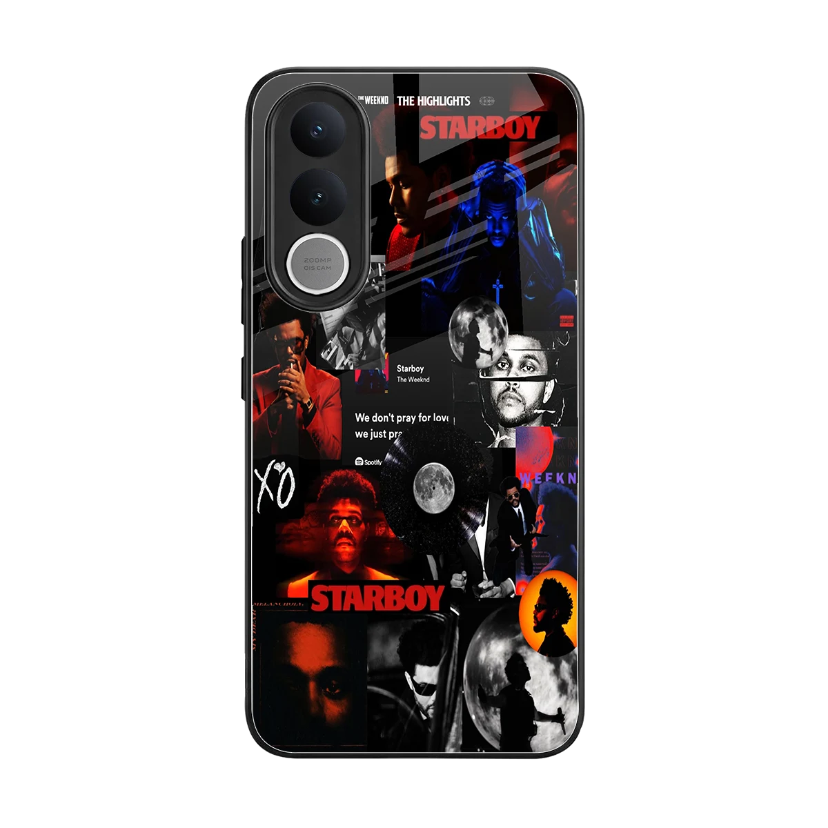 After Hours back phone cover | glass case for vivo v70 fe