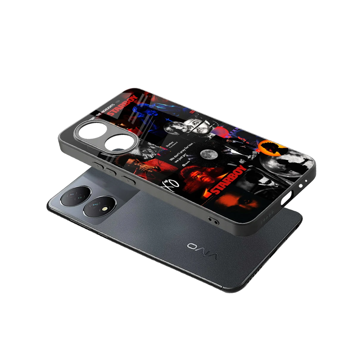 After Hours sleek Vivo-y100 cover with tempered glass back and TPU edges