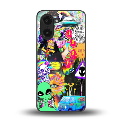Alien Escape back phone cover | glass case for oneplus nord ce5 5g