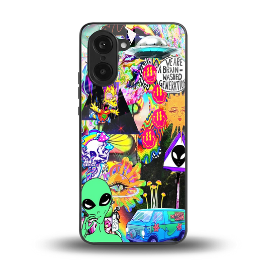 Alien Escape back phone cover | glass case for oneplus nord ce5 5g