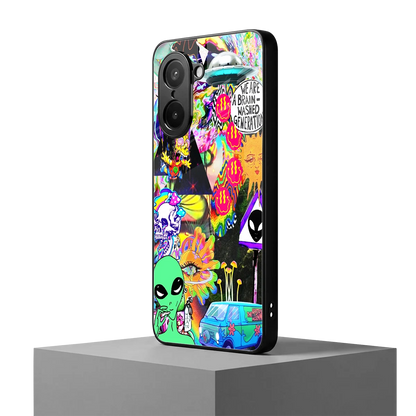 Alien Escape oneplus nord ce5 5g mobile cover | shockproof glass phone case