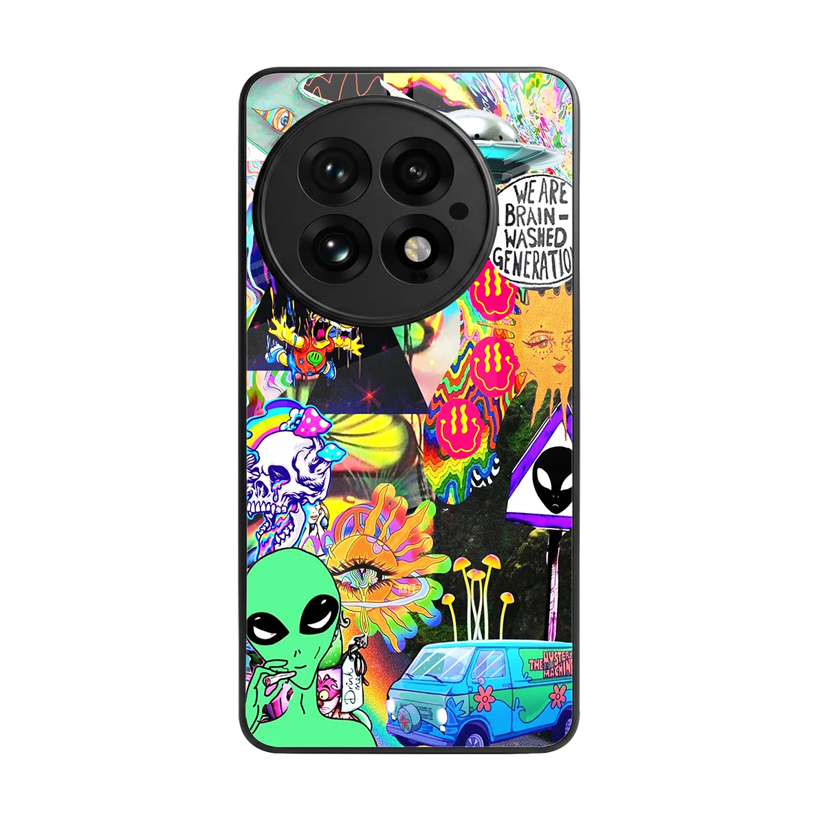 Alien Escape back phone cover | glass case for oneplus 13