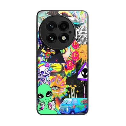 Alien Escape back phone cover | glass case for oneplus 13