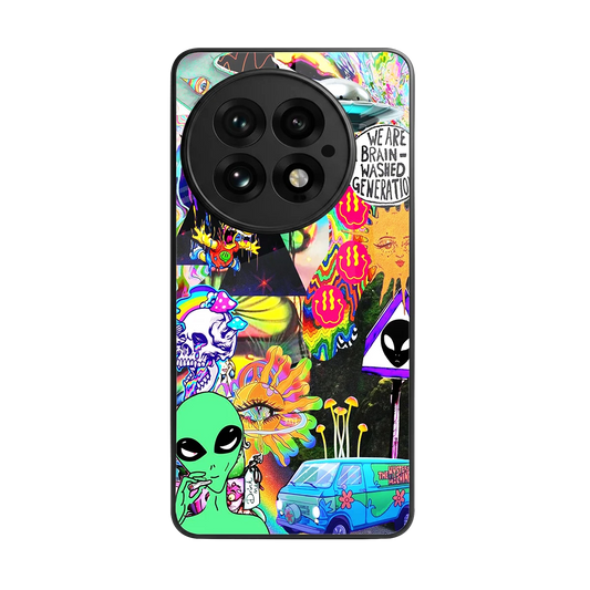 Alien Escape back phone cover | glass case for oneplus 13