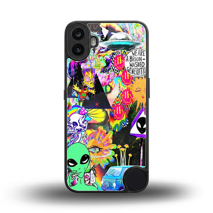 Alien Escape back phone cover | glass case for cmf nothing phone 1