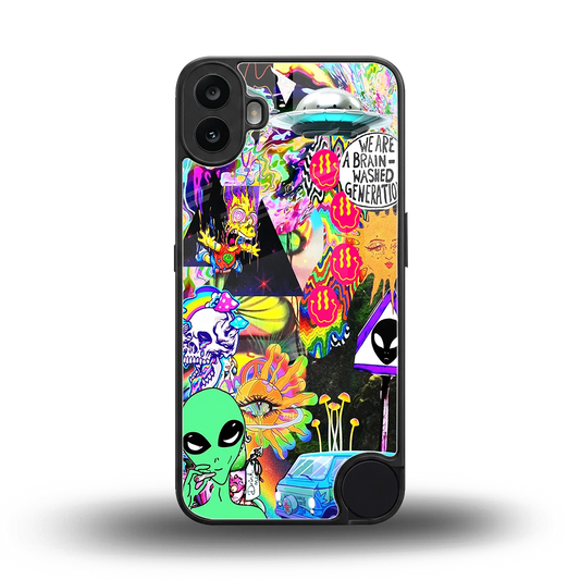 Alien Escape back phone cover | glass case for cmf nothing phone 1