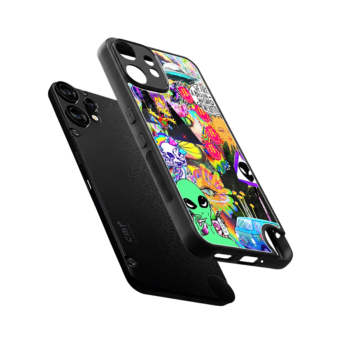 Alien Escape sleek cmf nothing phone 2 pro cover with tempered glass back and TPU edges