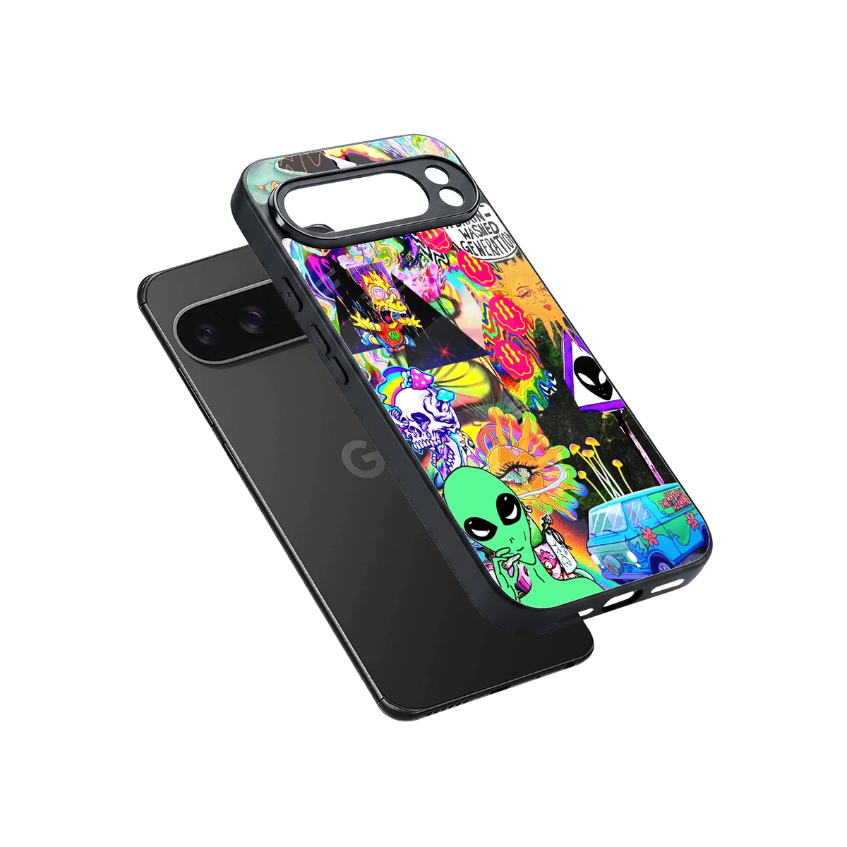 Alien Escape sleek google pixel 10 pro xl cover with tempered glass back and TPU edges