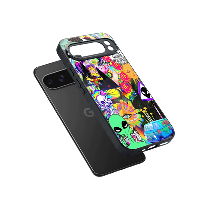 Alien Escape sleek google pixel 10 pro xl cover with tempered glass back and TPU edges