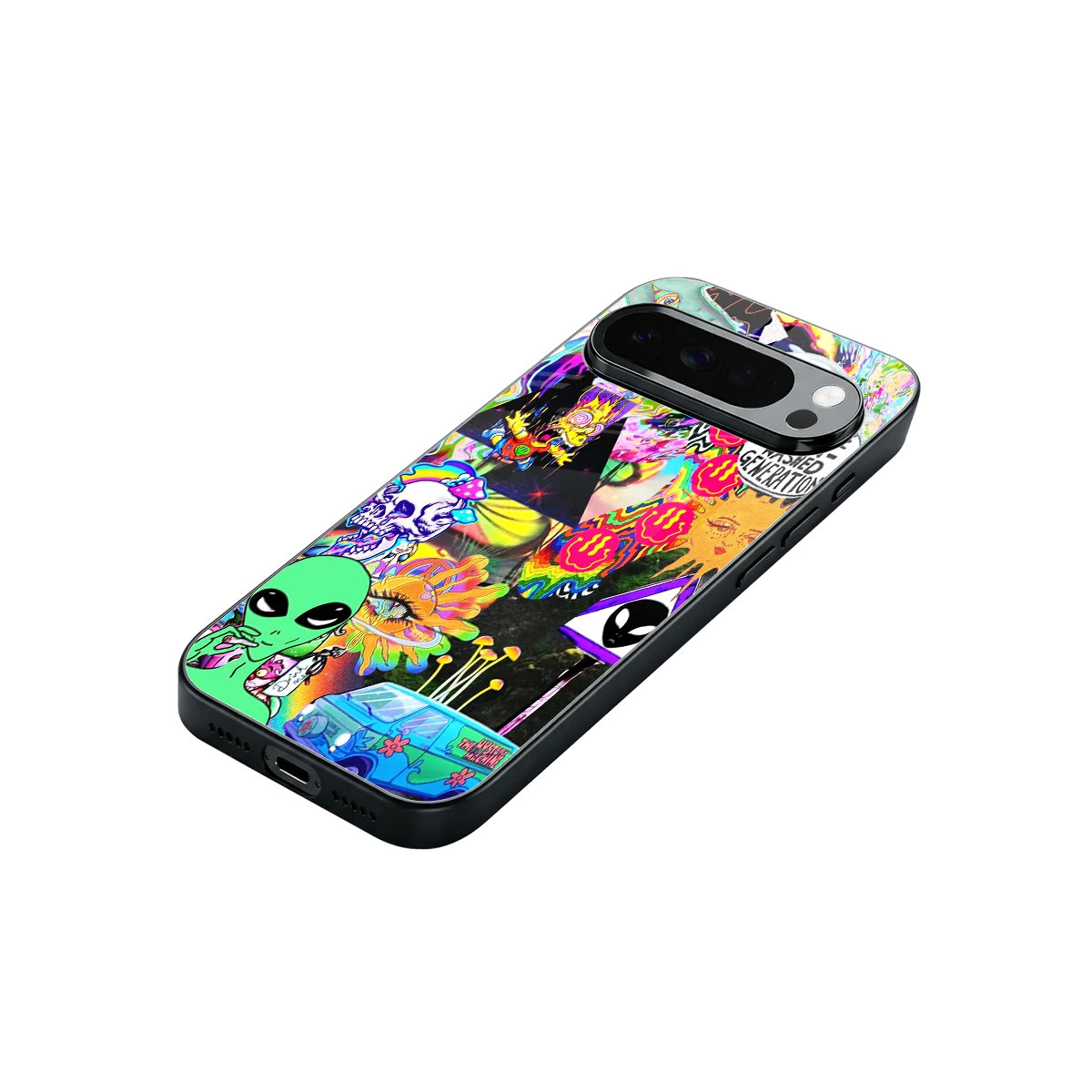 Alien Escape stylish phone case for google pixel 10 pro xl | glossy glass and slim fit