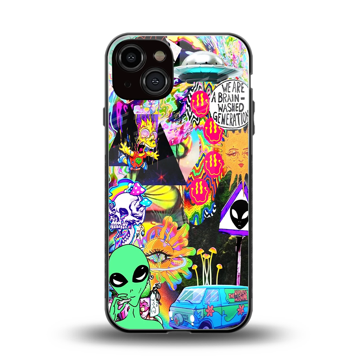 Alien Escape back phone cover | glass case for iphone 13