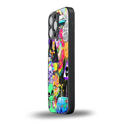 Alien Escape iphone 15 pro max mobile cover | shockproof glass phone case