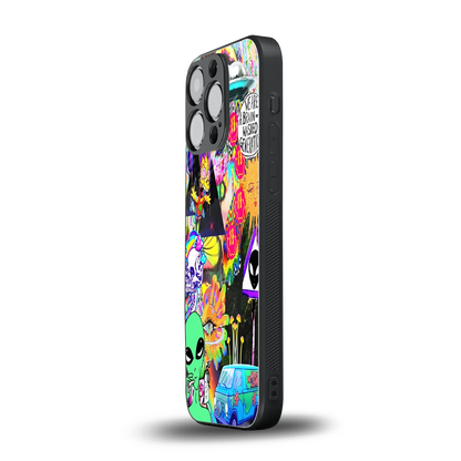 Alien Escape iphone 16 pro mobile cover | shockproof glass phone case