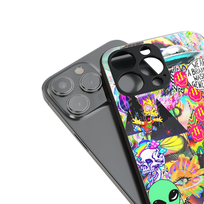 Alien Escape stylish phone case for iPhone 16 | glossy glass and slim fit