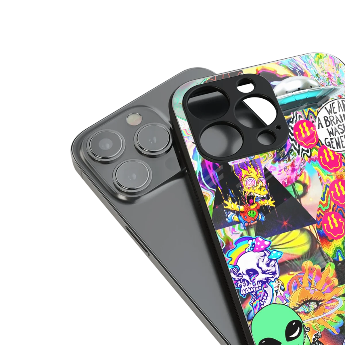 Alien Escape stylish phone case for iphone 16 pro max | glossy glass and slim fit