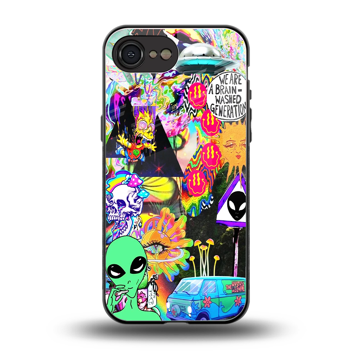 Alien Escape back phone cover | glass case for iphone 16e