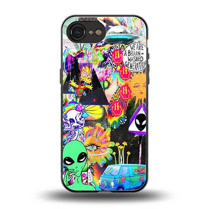 Alien Escape back phone cover | glass case for iphone 16e