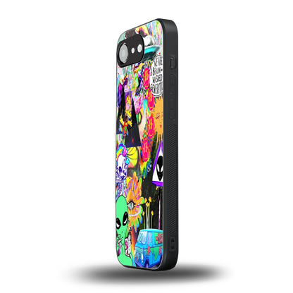 Alien Escape iphone 16e mobile cover | shockproof glass phone case