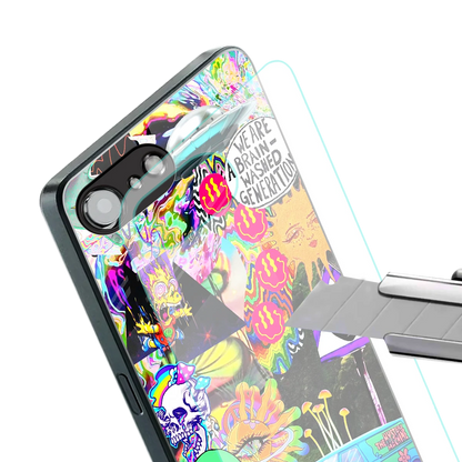 Alien Escape stylish phone case for iphone 16e | glossy glass and slim fit