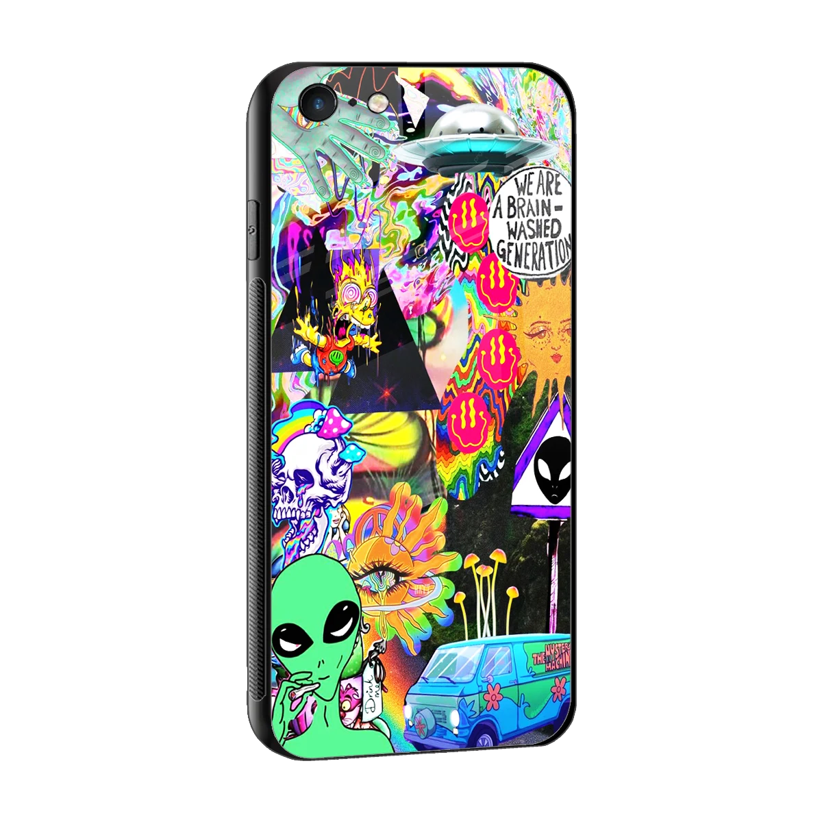 Alien Escape sleek iphone 6s plus cover with tempered glass back and TPU edges