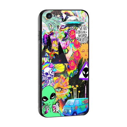 Alien Escape sleek iphone 6s cover with tempered glass back and TPU edges