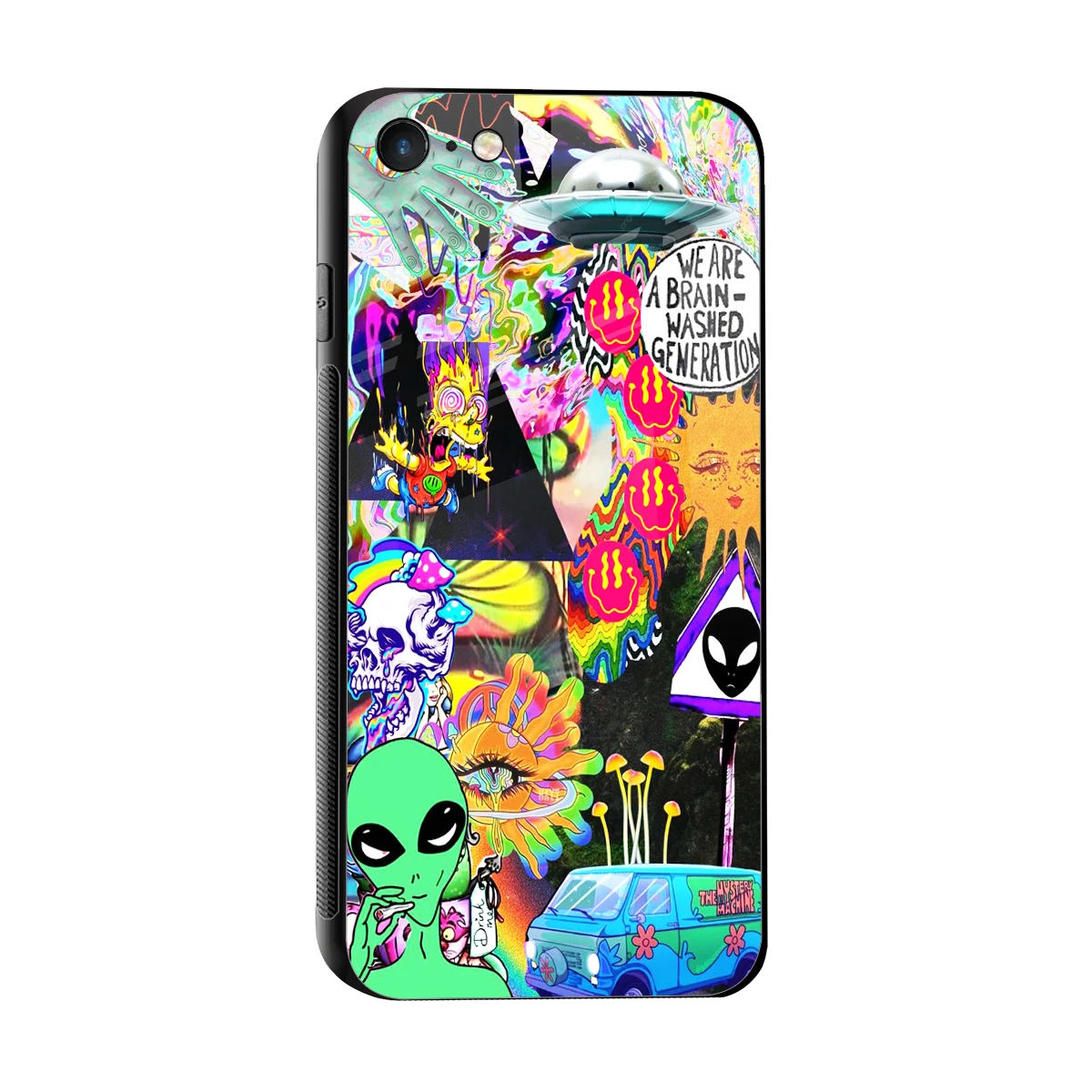 Alien Escape sleek iphone se 2020 cover with tempered glass back and TPU edges