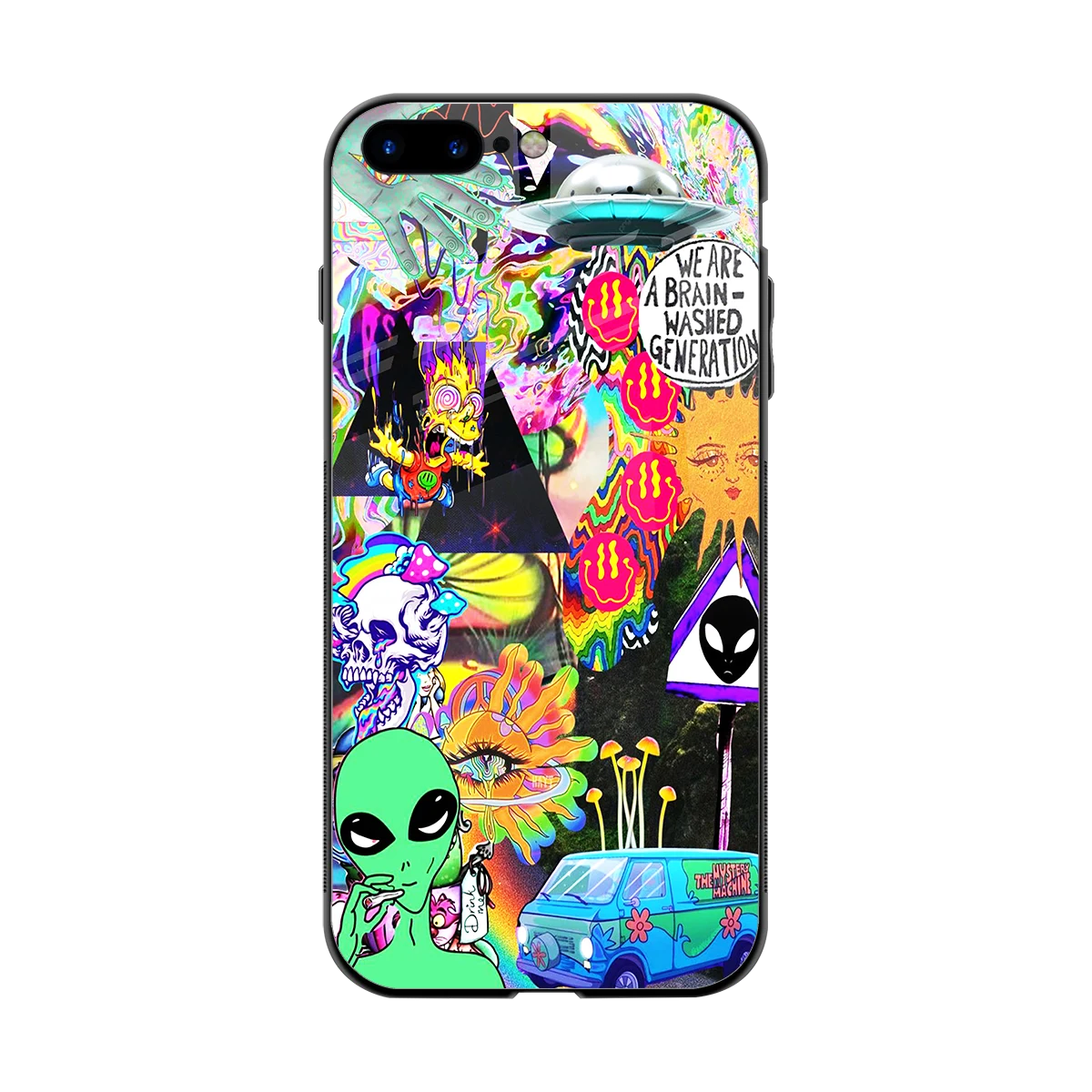 Alien Escape back phone cover | glass case for iphone 7 plus