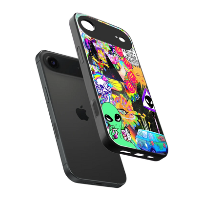 Alien Escape sleek iphone air cover with tempered glass back and TPU edges