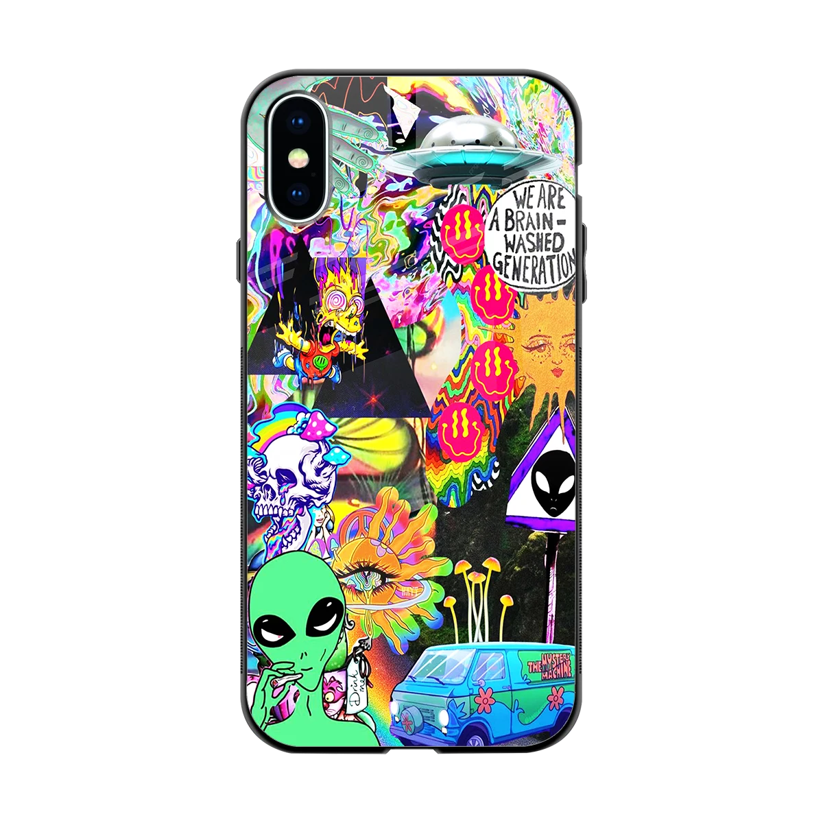 Alien Escape back phone cover | glass case for iphone x