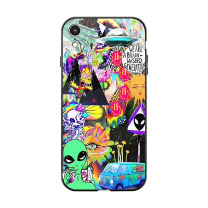 Alien Escape back phone cover | glass case for iphone xr