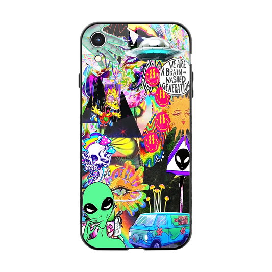 Alien Escape back phone cover | glass case for iphone xr
